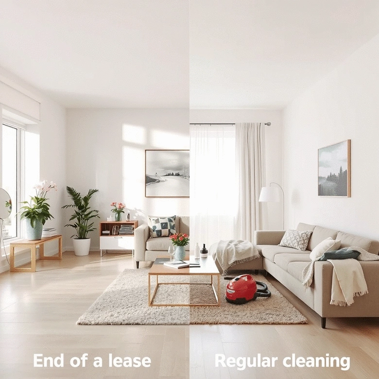 end of lease cleaning versus regular cleaning