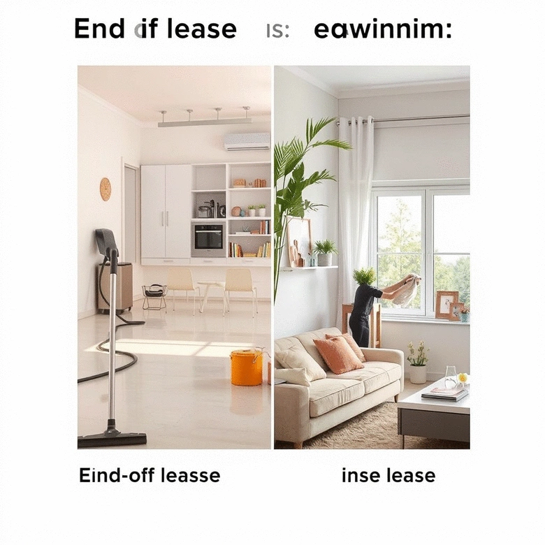 end-of-lease cleaning vs detailed home cleaning